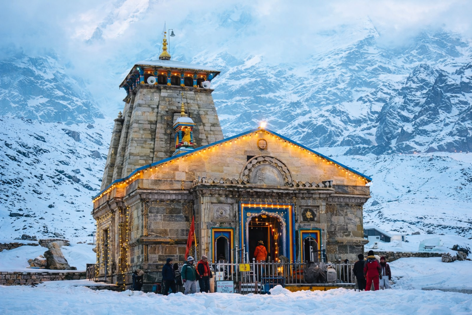 Kedarnath-Temple-amid-snowy-peaks-explore-uttarakhand-guide
