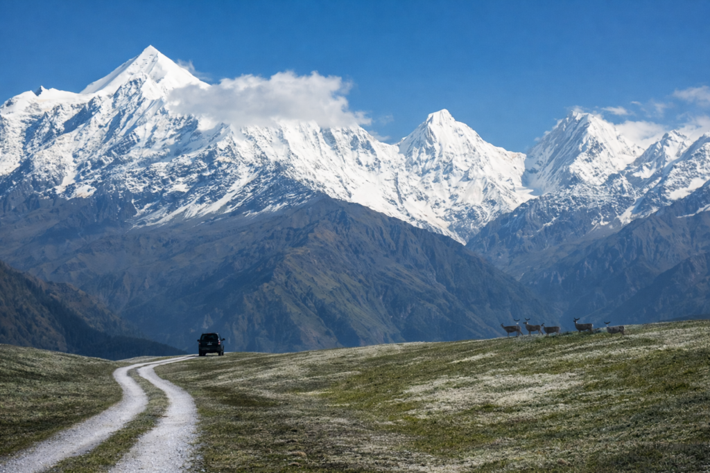 Snow-capped-peaks-winding-path-explore-uttarakhand--guide