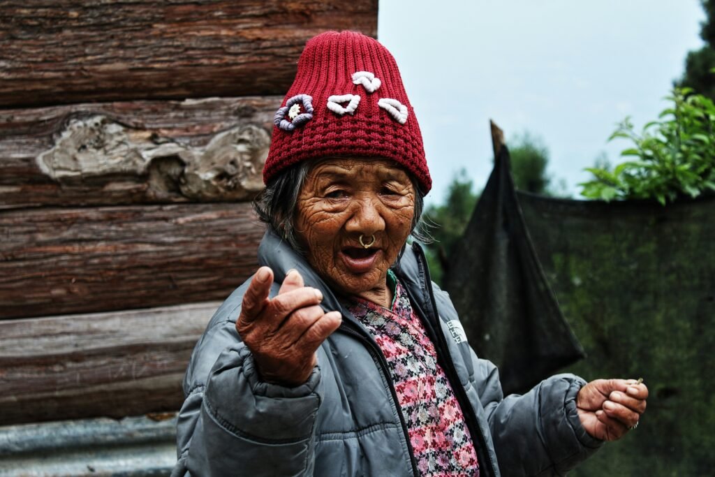 old-lady-wearing-wollen-cap-experiences-in-sikkim