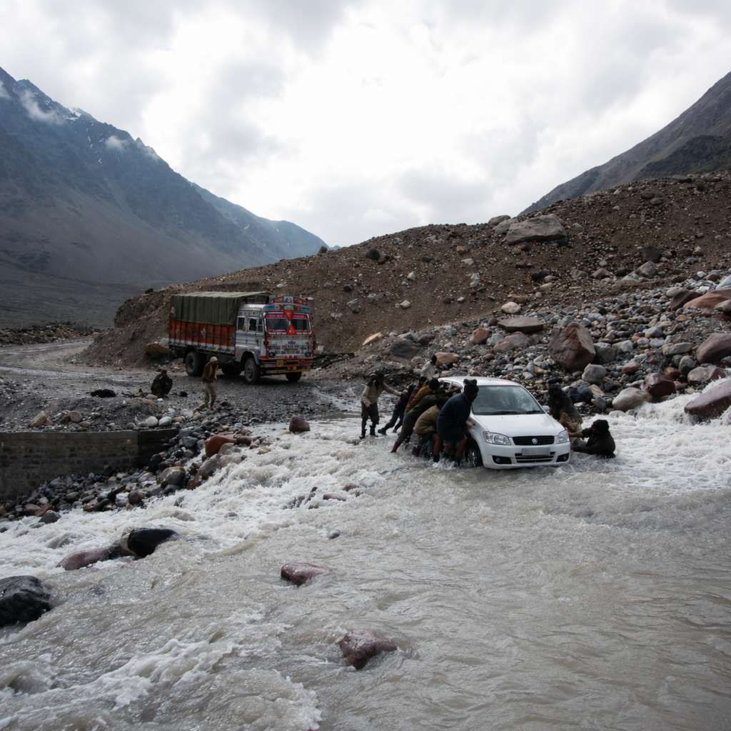 people-rescuing-vehicle-stuck-in-mountain-ford-overland-expedition-planning