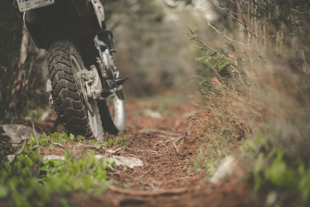 rear-view-of-motorbike-with-all-terrain-tyre